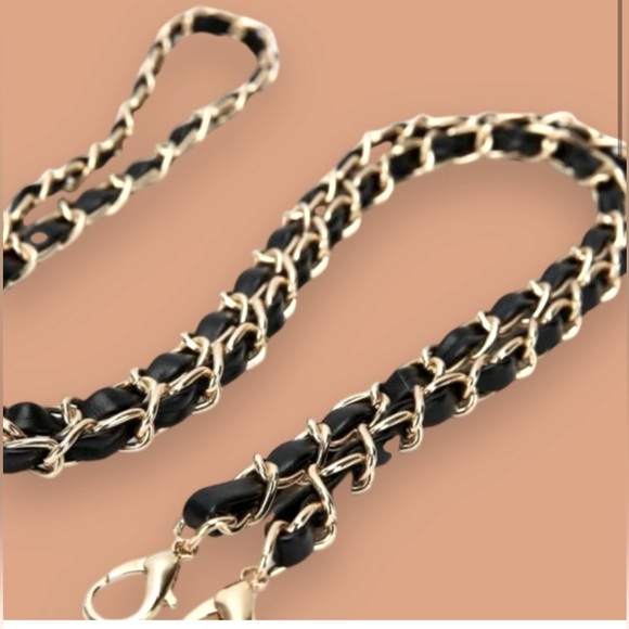 NEW  Gold and Black Long Chain for Crossbody Purses - Picture 1 of 3